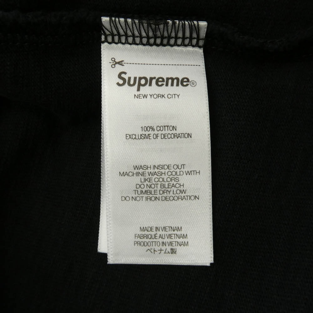 Supreme シュプリーム 25AW Collegiate Applique S/S Top カレッジ アップリケ 半袖 Tシャツ ブラック系 L【美品】【中古】