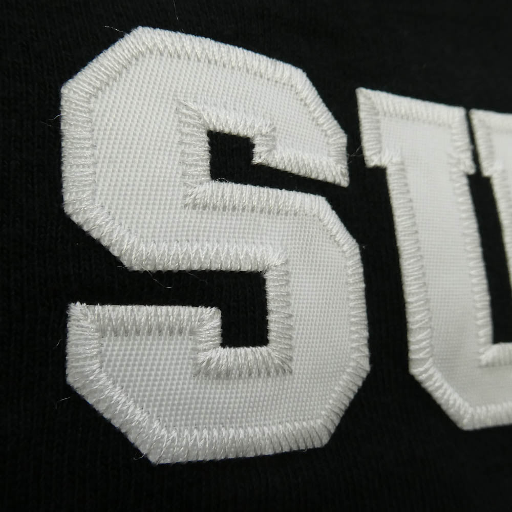 Supreme シュプリーム 25AW Collegiate Applique S/S Top カレッジ アップリケ 半袖 Tシャツ ブラック系 L【美品】【中古】