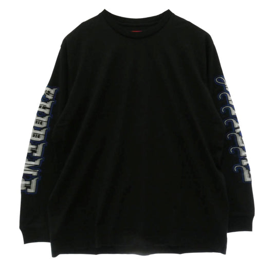 Supreme シュプリーム 25AW Intarsia Sleeve L/S Top インターシャ スリーブ 長袖 Tシャツ カットソー XLサイズ ブラック系 XL【美品】【中古】