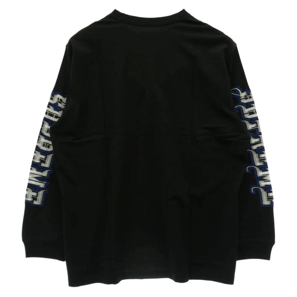 Supreme シュプリーム 25AW Intarsia Sleeve L/S Top インターシャ スリーブ 長袖 Tシャツ カットソー XLサイズ ブラック系 XL【美品】【中古】