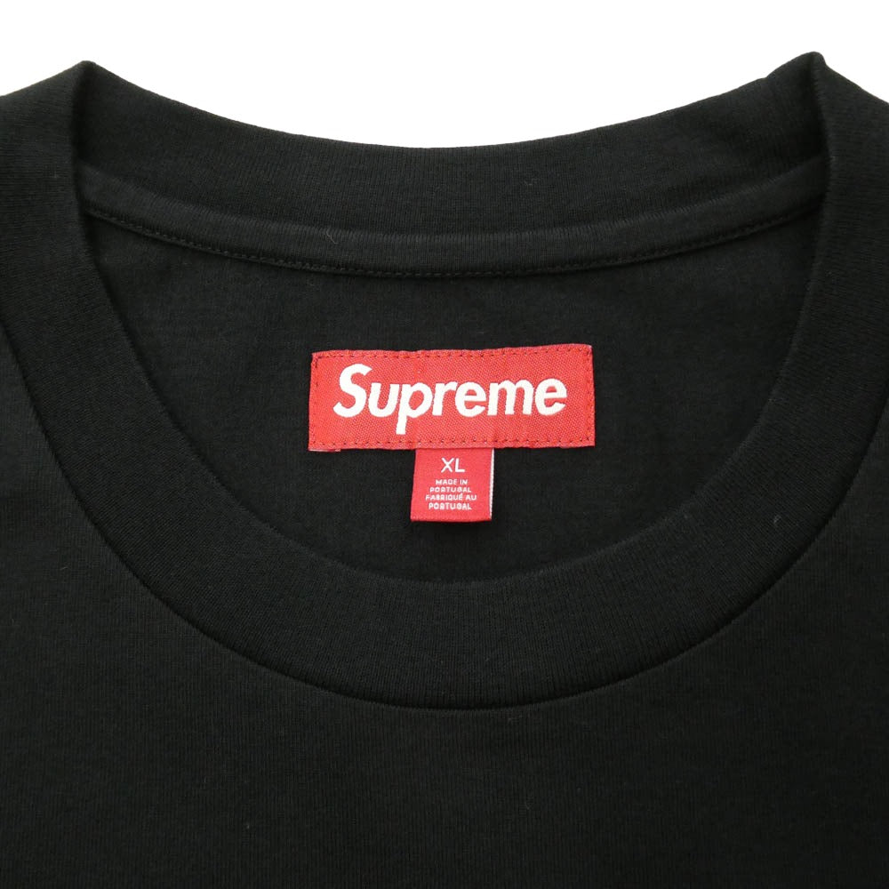 Supreme シュプリーム 25AW Intarsia Sleeve L/S Top インターシャ スリーブ 長袖 Tシャツ カットソー XLサイズ ブラック系 XL【美品】【中古】
