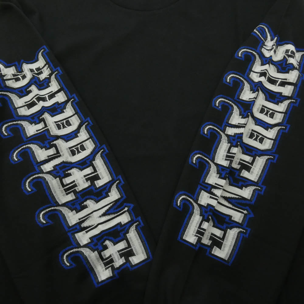 Supreme シュプリーム 25AW Intarsia Sleeve L/S Top インターシャ スリーブ 長袖 Tシャツ カットソー XLサイズ ブラック系 XL【美品】【中古】