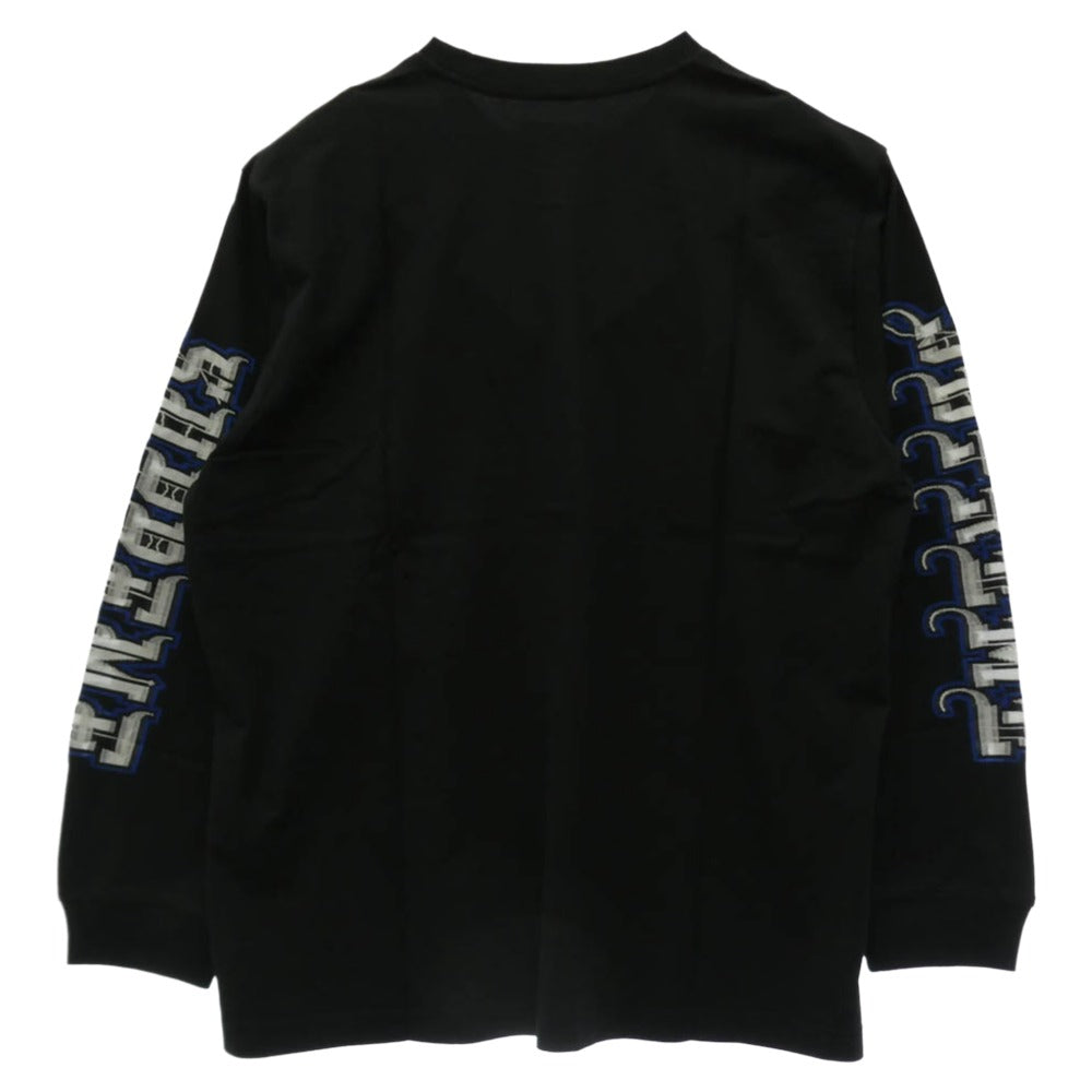 Supreme シュプリーム 25AW Intarsia Sleeve L/S Top インターシャ スリーブ 長袖 Tシャツ カットソー Lサイズ ブラック系 L【美品】【中古】