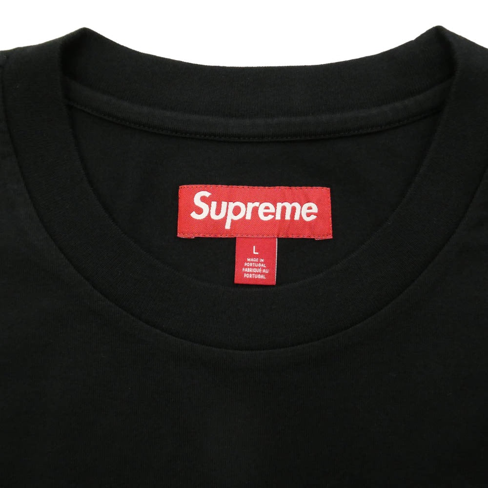 Supreme シュプリーム 25AW Intarsia Sleeve L/S Top インターシャ スリーブ 長袖 Tシャツ カットソー Lサイズ ブラック系 L【美品】【中古】