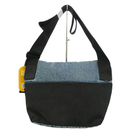 Supreme シュプリーム 25AW Denim Messenger Bag デニム メッセンジャー ショルダーバッグ インディゴブルー系 ブラック系【極上美品】【中古】
