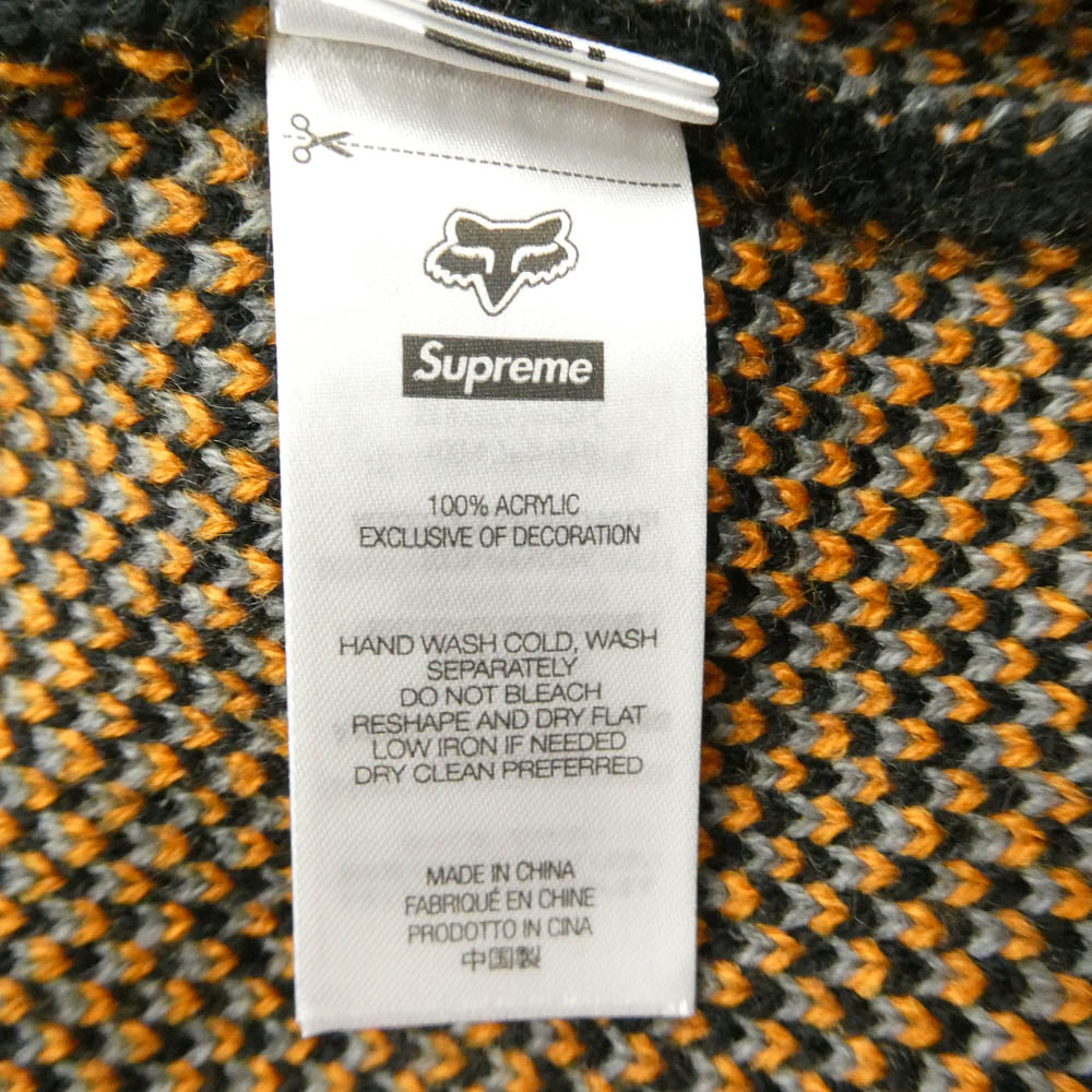 Supreme シュプリーム 25AW × Fox Racing フォックスレーシング Sweater クルーネック 長袖 セーター ニット ブラック系 XL【極上美品】【中古】