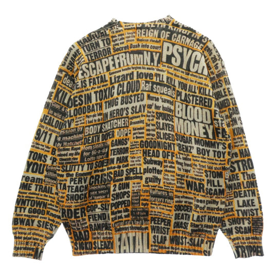 Supreme シュプリーム 25AW × Dash Snow Sweater ダッシュスノウ クルーネック 長袖 ニット セーター Mサイズ イエロー系 マルチカラー系 M【極上美品】【中古】