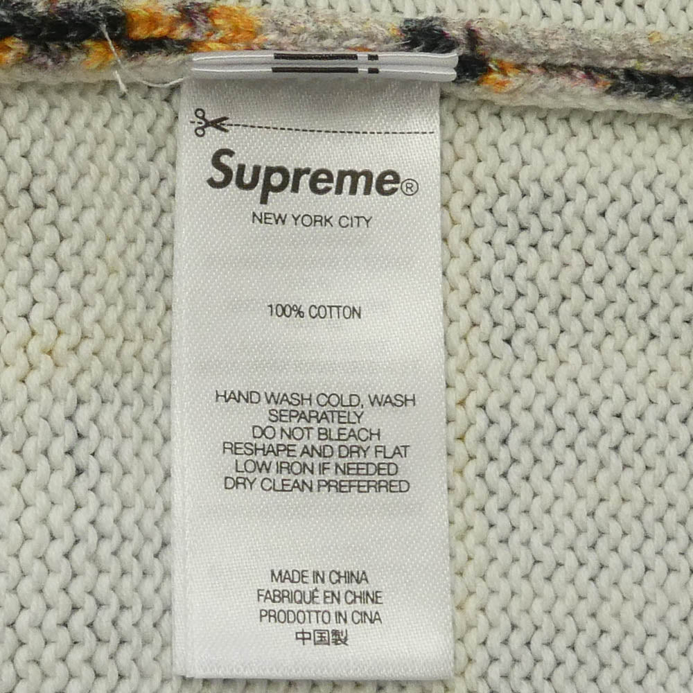 Supreme シュプリーム 25AW × Dash Snow Sweater ダッシュスノウ クルーネック 長袖 ニット セーター Mサイズ イエロー系 マルチカラー系 M【極上美品】【中古】