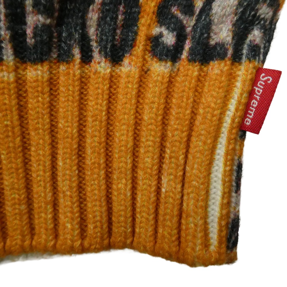 Supreme シュプリーム 25AW × Dash Snow Sweater ダッシュスノウ クルーネック 長袖 ニット セーター Mサイズ イエロー系 マルチカラー系 M【極上美品】【中古】