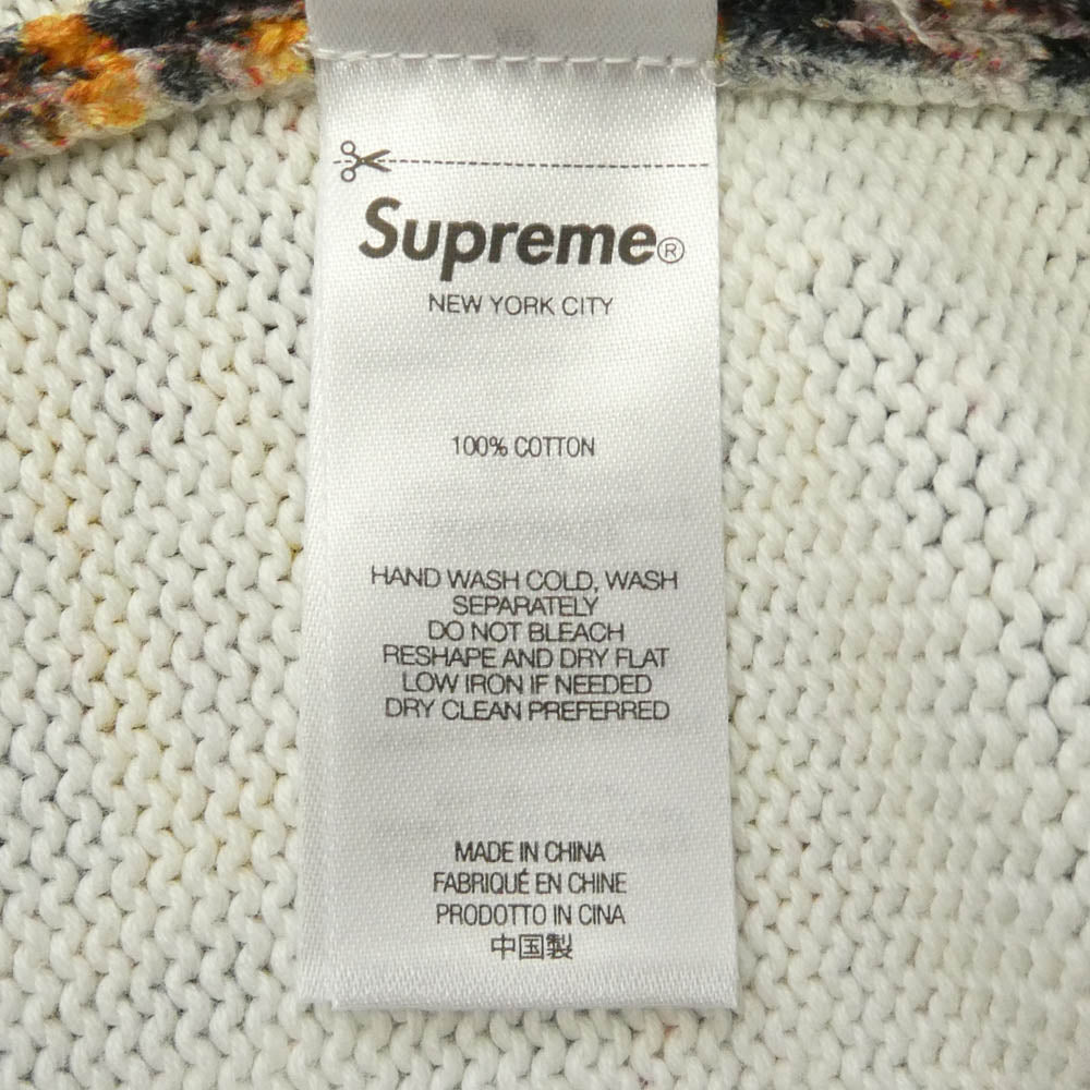 Supreme シュプリーム 25AW × Dash Snow Sweater ダッシュスノウ クルーネック 長袖 ニット セーター Mサイズ イエロー系 マルチカラー系 M【極上美品】【中古】