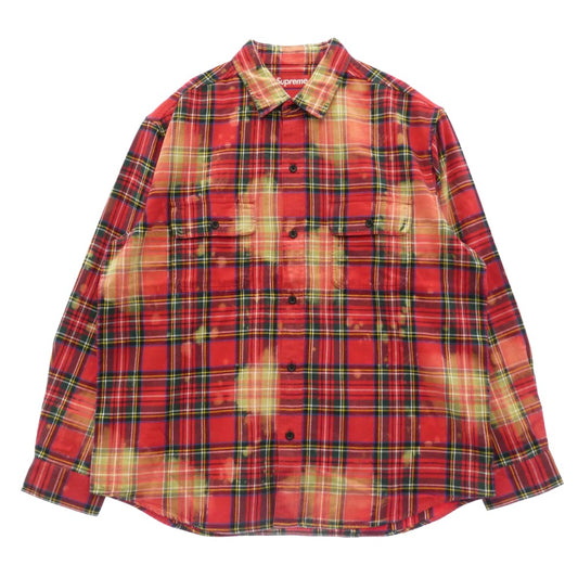 Supreme シュプリーム 25AW x The Exorcist エクソシスト Flannel Shirt チェック 長袖 フランネルシャツ Lサイズ レッド系 マルチカラー系 L【極上美品】【中古】