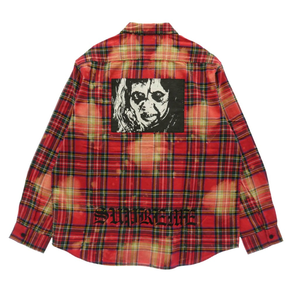 Supreme シュプリーム 25AW x The Exorcist エクソシスト Flannel Shirt チェック 長袖 フランネルシャツ Lサイズ レッド系 マルチカラー系 L【極上美品】【中古】