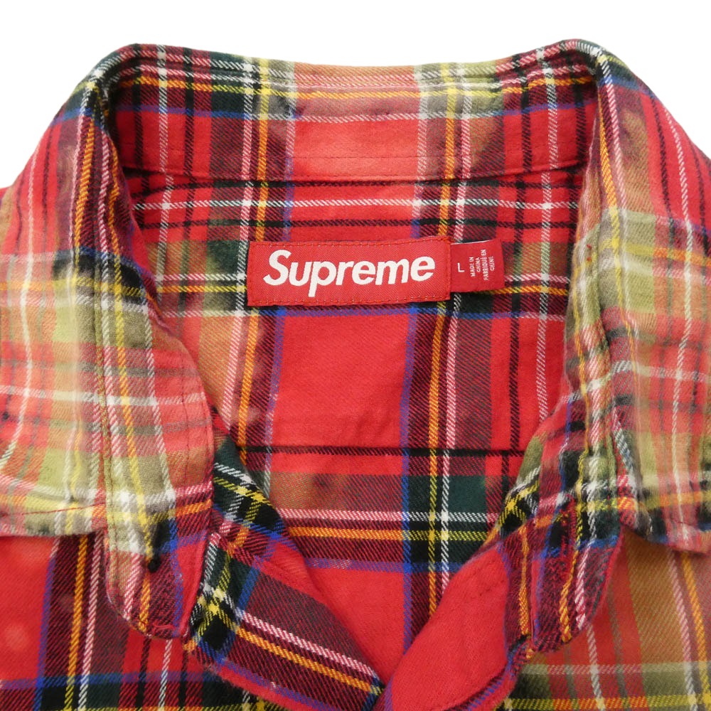 Supreme シュプリーム 25AW x The Exorcist エクソシスト Flannel Shirt チェック 長袖 フランネルシャツ Lサイズ レッド系 マルチカラー系 L【極上美品】【中古】