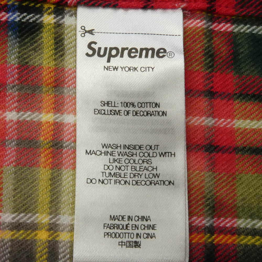 Supreme シュプリーム 25AW x The Exorcist エクソシスト Flannel Shirt チェック 長袖 フランネルシャツ Lサイズ レッド系 マルチカラー系 L【極上美品】【中古】