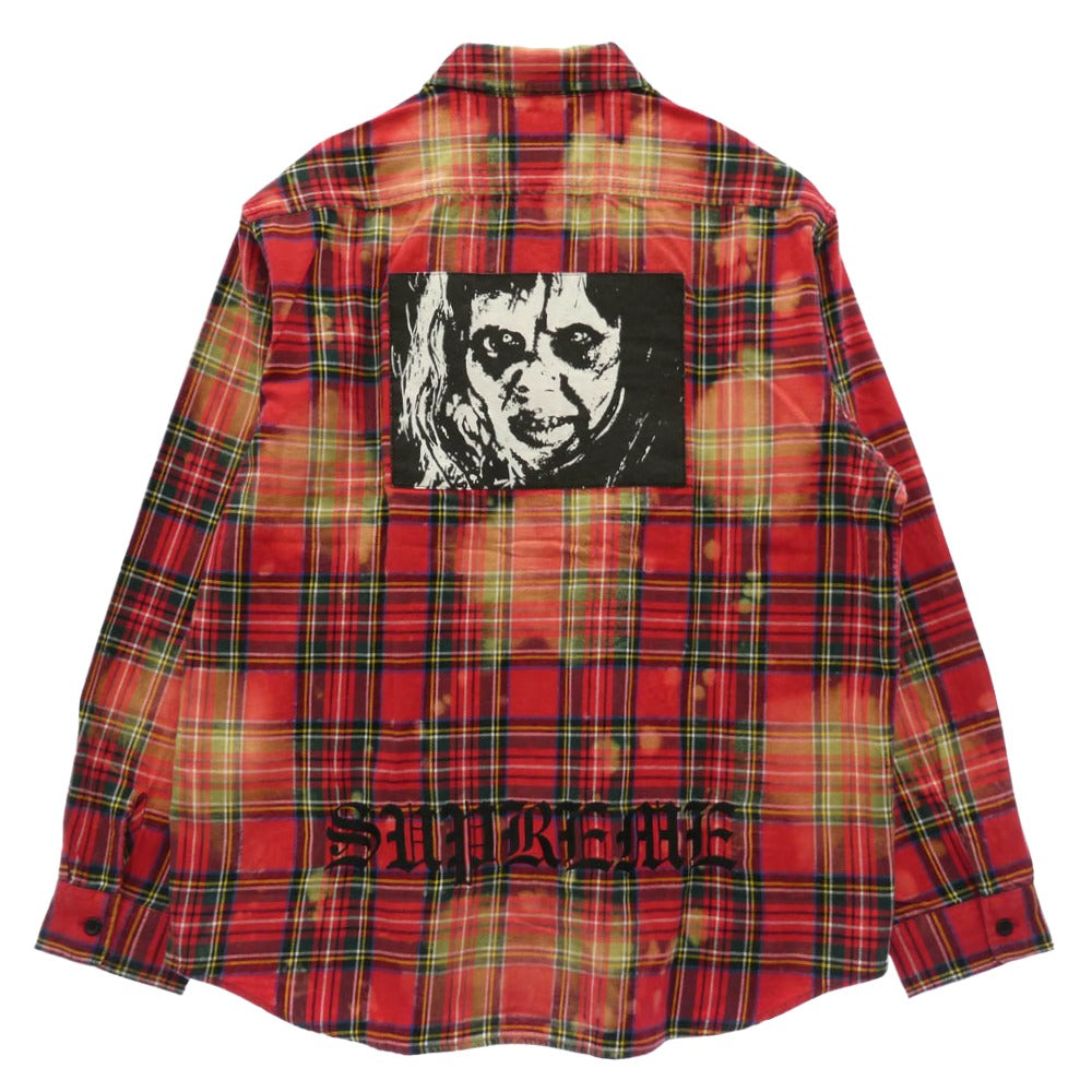 Supreme シュプリーム 25AW x The Exorcist エクソシスト Flannel Shirt チェック 長袖 フランネルシャツ Lサイズ レッド系 マルチカラー系 L【極上美品】【中古】