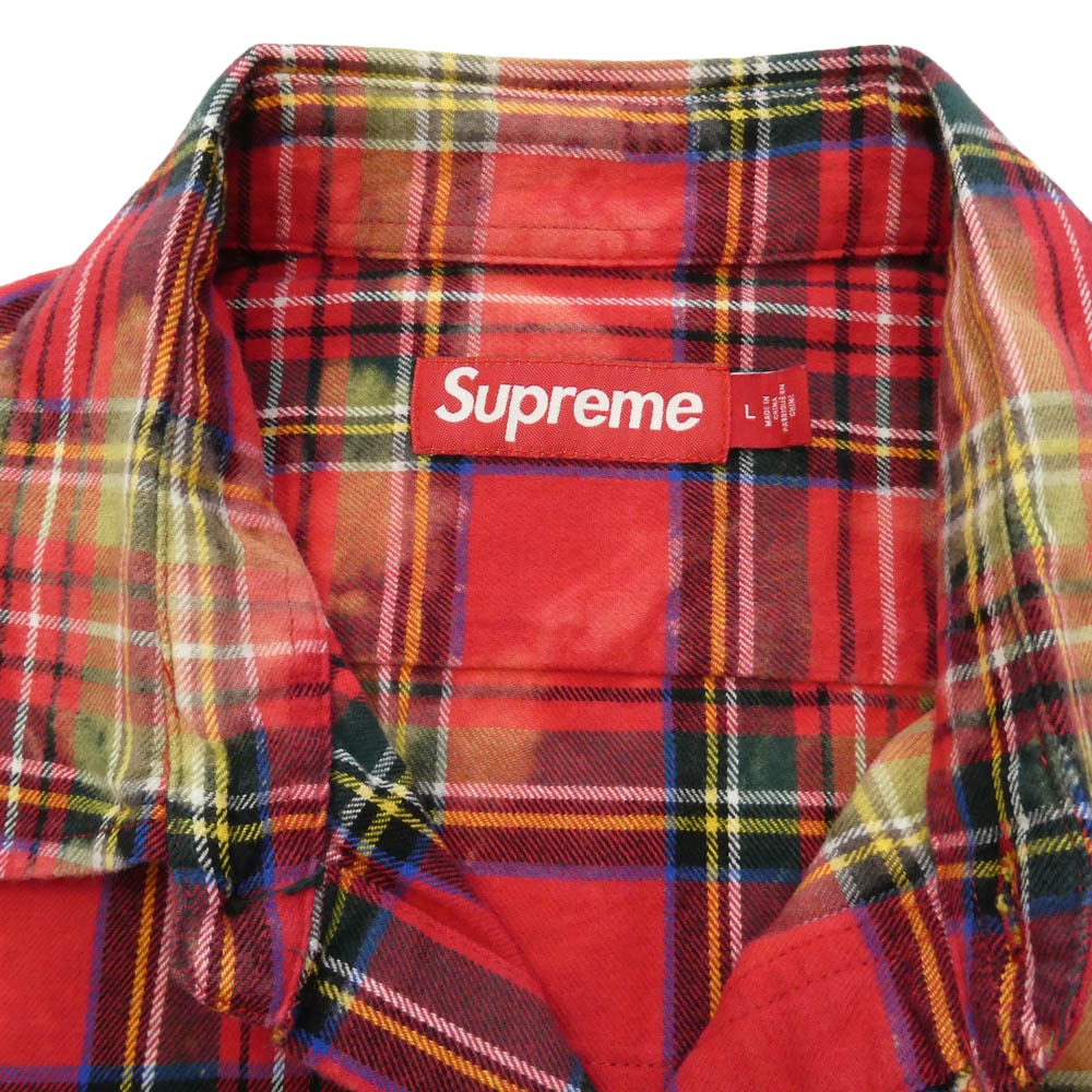 Supreme シュプリーム 25AW x The Exorcist エクソシスト Flannel Shirt チェック 長袖 フランネルシャツ Lサイズ レッド系 マルチカラー系 L【極上美品】【中古】