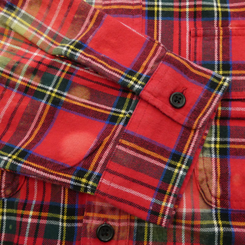 Supreme シュプリーム 25AW x The Exorcist エクソシスト Flannel Shirt チェック 長袖 フランネルシャツ Lサイズ レッド系 マルチカラー系 L【極上美品】【中古】