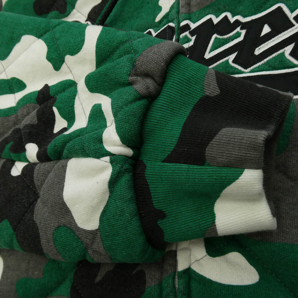 Supreme シュプリーム 25AW Quilted Zip Up Hooded Sweatshirt キルティング ジップアップ フーデッド スウェットシャツ ジップパーカー フーディー グリーン系 マルチカラー系 L【極上美品】【中古】