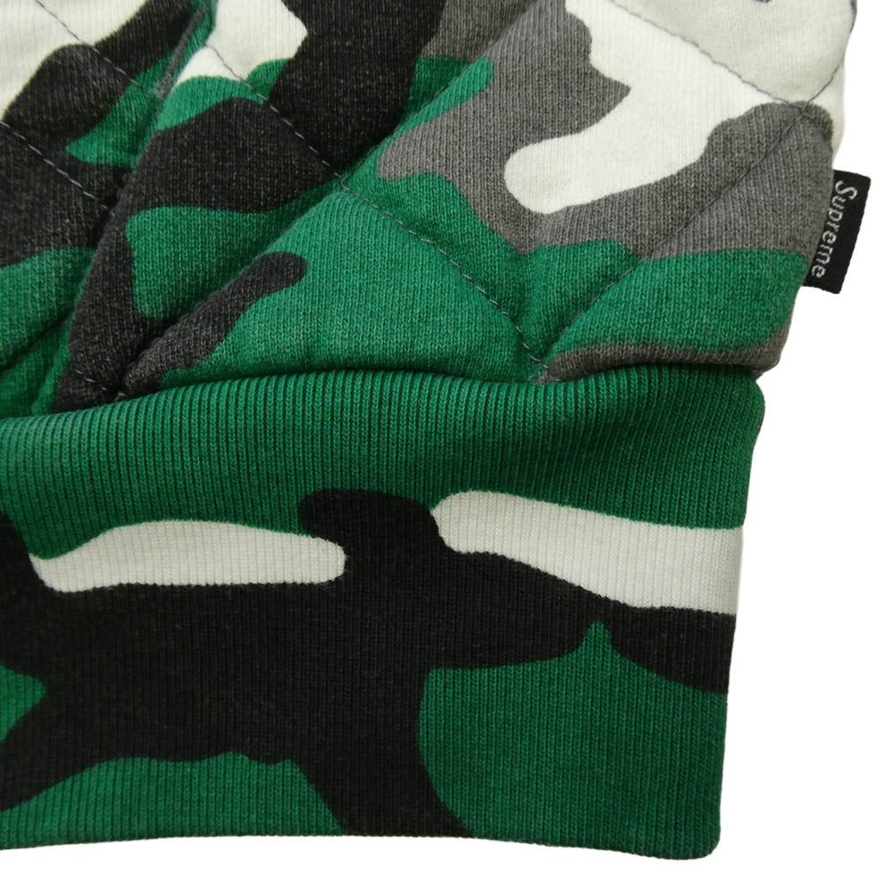 Supreme シュプリーム 25AW Quilted Zip Up Hooded Sweatshirt キルティング ジップアップ フーデッド スウェットシャツ ジップパーカー フーディー グリーン系 マルチカラー系 L【極上美品】【中古】