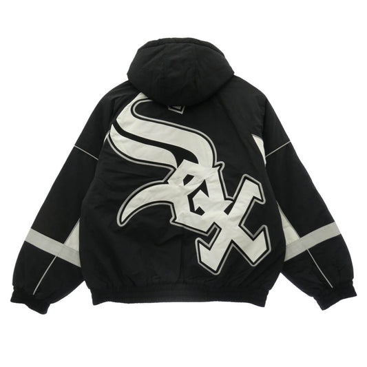 Supreme シュプリーム 25AW × Chicago White Sox シカゴ ホワイトソックス Stadium Jacket スタジアム ジャケット フーデッド スタジャン Lサイズ ダークネイビー系 L【極上美品】【中古】