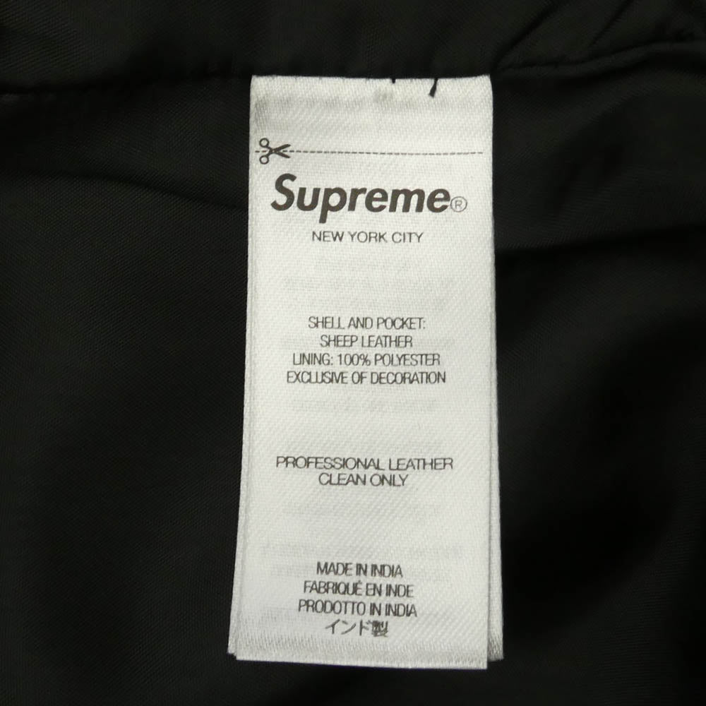Supreme シュプリーム TRUE RELIGION トゥルーレリジョン 25AW × True Religion Leather Trucker Jacket トゥルーレリジョン レザー トラッカー ジャケット ブラック系 L【極上美品】【中古】