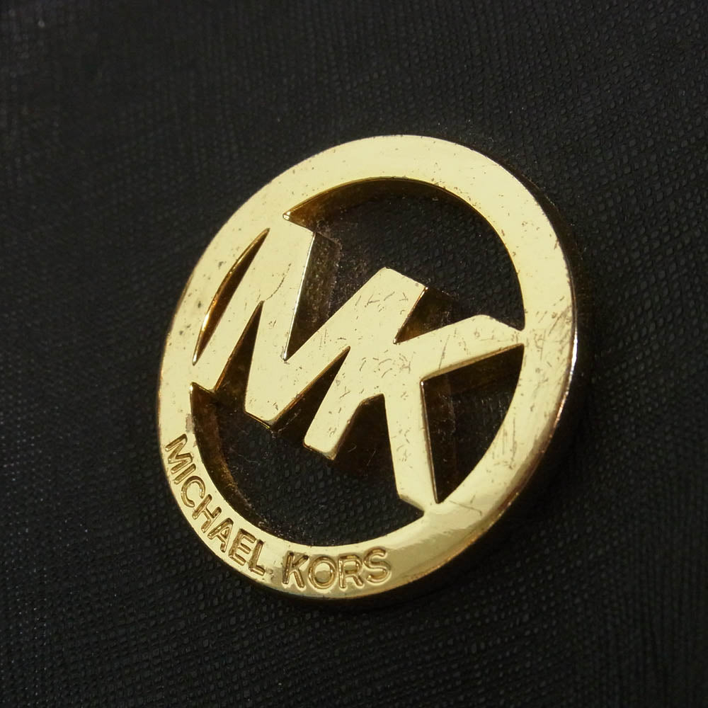 Michael Kors マイケルコース 35T5GTVT3L JET SET TRAVEL ジェットセットトラベル チェーンハンドル レザー トート バッグ ブラック系【中古】