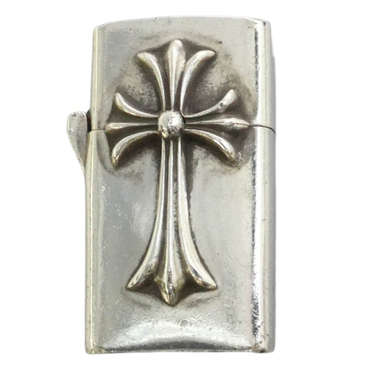 CHROME HEARTS クロムハーツ（原本無） ZIPPO LIGHTERZ-V2 スモールCHクロス ナロージッポ ライター シルバー系【中古】