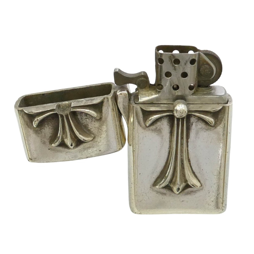CHROME HEARTS クロムハーツ（原本無） ZIPPO LIGHTERZ-V2 スモールCHクロス ナロージッポ ライター シルバー系【中古】