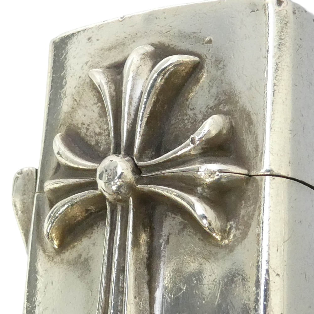 CHROME HEARTS クロムハーツ（原本無） ZIPPO LIGHTERZ-V2 スモールCHクロス ナロージッポ ライター シルバー系【中古】