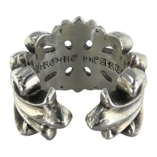 CHROME HEARTS クロムハーツ（原本有） インボイス付属 DBL FLRL CRS ダブルフローラルクロス リング シルバー系 約16号【中古】