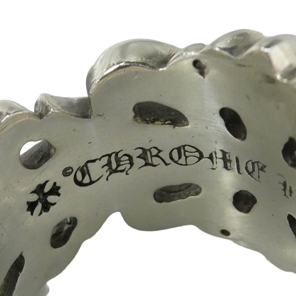 CHROME HEARTS クロムハーツ（原本有） インボイス付属 DBL FLRL CRS ダブルフローラルクロス リング シルバー系 約16号【中古】