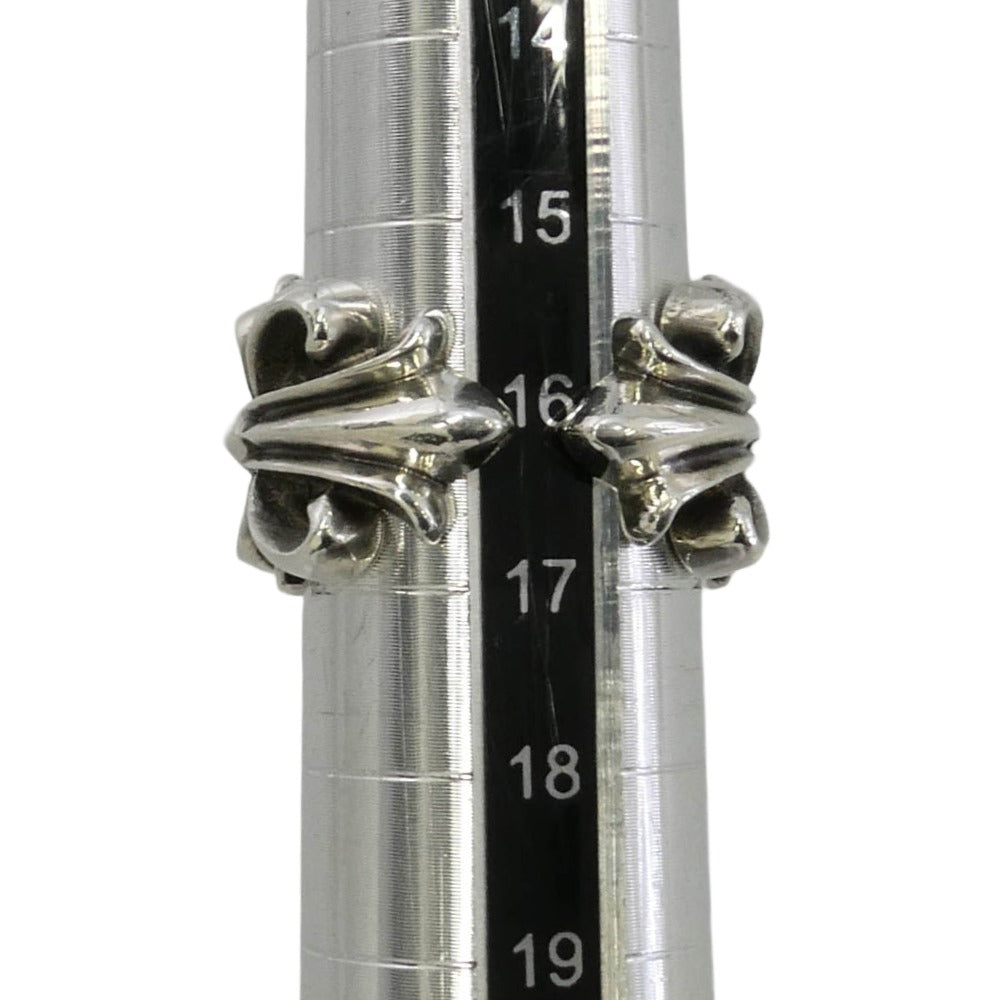 CHROME HEARTS クロムハーツ（原本有） インボイス付属 DBL FLRL CRS ダブルフローラルクロス リング シルバー系 約16号【中古】