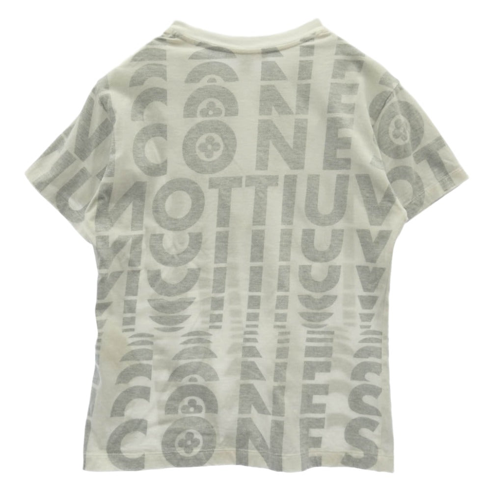 LOUIS VUITTON ルイ・ヴィトン 21SS RW211W ZQU FKTS13 リバース シグネチャー チェーンデザイン Tシャツ 半袖カットソー ホワイト系 グレー系 XS【中古】