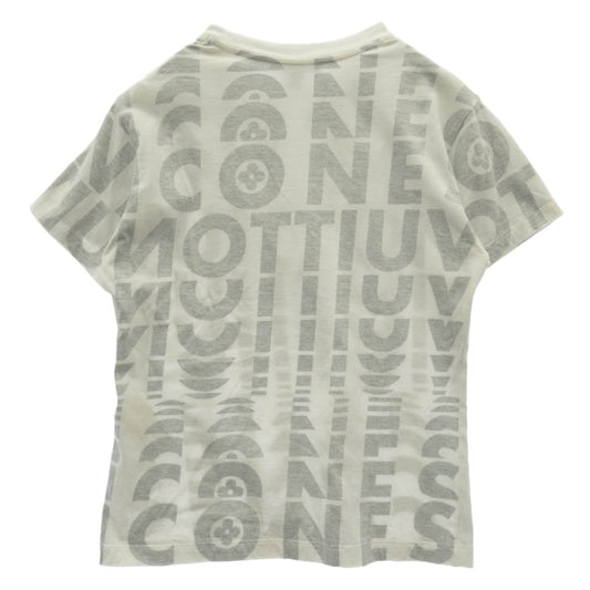 LOUIS VUITTON ルイ・ヴィトン 21SS RW211W ZQU FKTS13 リバース シグネチャー チェーンデザイン Tシャツ 半袖カットソー ホワイト系 グレー系 XS【中古】