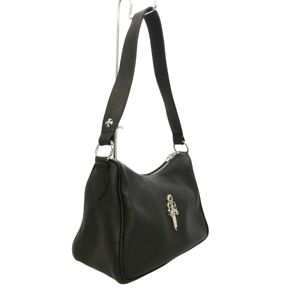 CHROME HEARTS クロムハーツ（原本無） UNITED ARROWS ユナイテッドアローズ UNITED ARROWS購入レシート付属 CHIKEN NUGGETS LEATHER MED ラージダガー ソフトレザー チキンナゲット ハンドバッグ ミディアム ブラック系【美品】【中古】