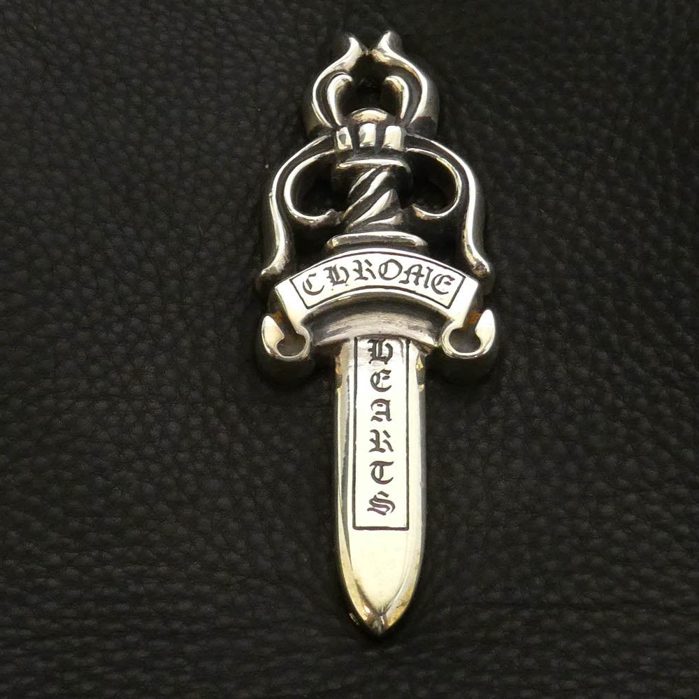 CHROME HEARTS クロムハーツ（原本無） UNITED ARROWS ユナイテッドアローズ UNITED ARROWS購入レシート付属 CHIKEN NUGGETS LEATHER MED ラージダガー ソフトレザー チキンナゲット ハンドバッグ ミディアム ブラック系【美品】【中古】