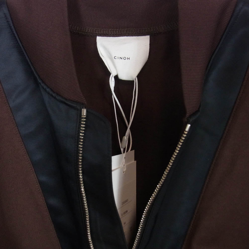 チノ 23SCU601 EX.HYBRID S/S HALF ZIP TEE THE TOKYO別注 ハイブリット ハーフジップ 異素材 半袖 Tシャツ ブラウン系 44【極上美品】【中古】