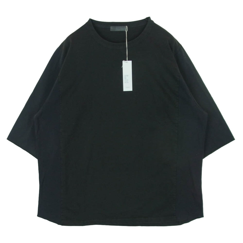 WEWILL ウィーウィル 25SS Z-016-8005 COMBINE T-SHIRT コンバイン 異素材切替 半袖 Tシャツ チャコール系 C.Gray 2【新古品】【未使用】【中古】