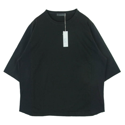 WEWILL ウィーウィル 25SS Z-016-8005 COMBINE T-SHIRT コンバイン 異素材切替 半袖 Tシャツ チャコール系 C.Gray 2【新古品】【未使用】【中古】