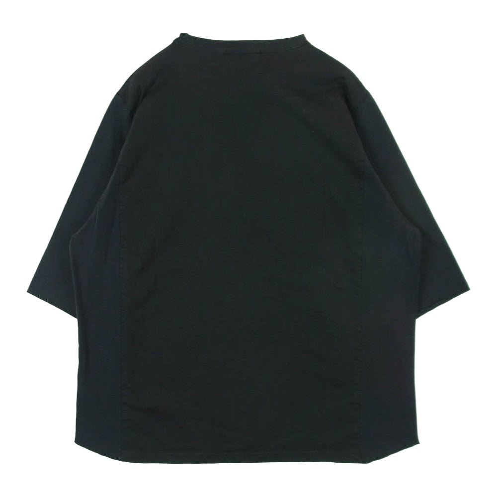 WEWILL ウィーウィル 25SS Z-016-8005 COMBINE T-SHIRT コンバイン 異素材切替 半袖 Tシャツ チャコール系 C.Gray 2【新古品】【未使用】【中古】