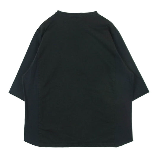 WEWILL ウィーウィル 25SS Z-016-8005 COMBINE T-SHIRT コンバイン 異素材切替 半袖 Tシャツ チャコール系 C.Gray 2【新古品】【未使用】【中古】