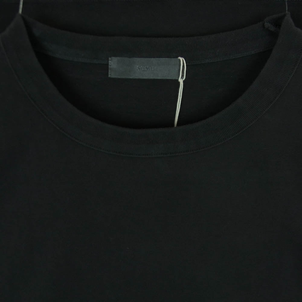 WEWILL ウィーウィル 25SS Z-016-8005 COMBINE T-SHIRT コンバイン 異素材切替 半袖 Tシャツ チャコール系 C.Gray 2【新古品】【未使用】【中古】
