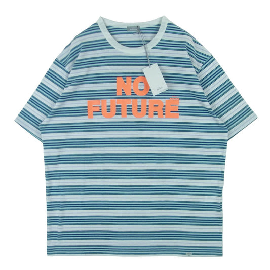 kolor カラー 25SS 25SBM-T04232 BEACON T-Shirt ボーダー プリント 半袖 Tシャツ ブルー系 ホワイト系 3【新古品】【未使用】【中古】