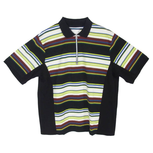 Sacai サカイ 26SS 26-04021M Stripe Cotton Jersey Polo Shirt ストライプ コットン ジャージー ハーフジップ ポロシャツ マルチカラー系 3【中古】