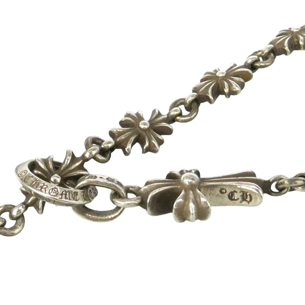 CHROME HEARTS クロムハーツ（原本無） ビヨンドクール購入証明書付属 24inch CHKE CHN TNYE W CH CRS タイニーE チョークチェーン ロザリオ ネックレス シルバー系【中古】