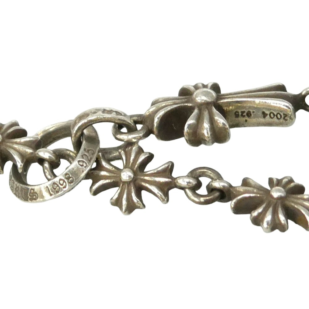 CHROME HEARTS クロムハーツ（原本無） ビヨンドクール購入証明書付属 24inch CHKE CHN TNYE W CH CRS タイニーE チョークチェーン ロザリオ ネックレス シルバー系【中古】