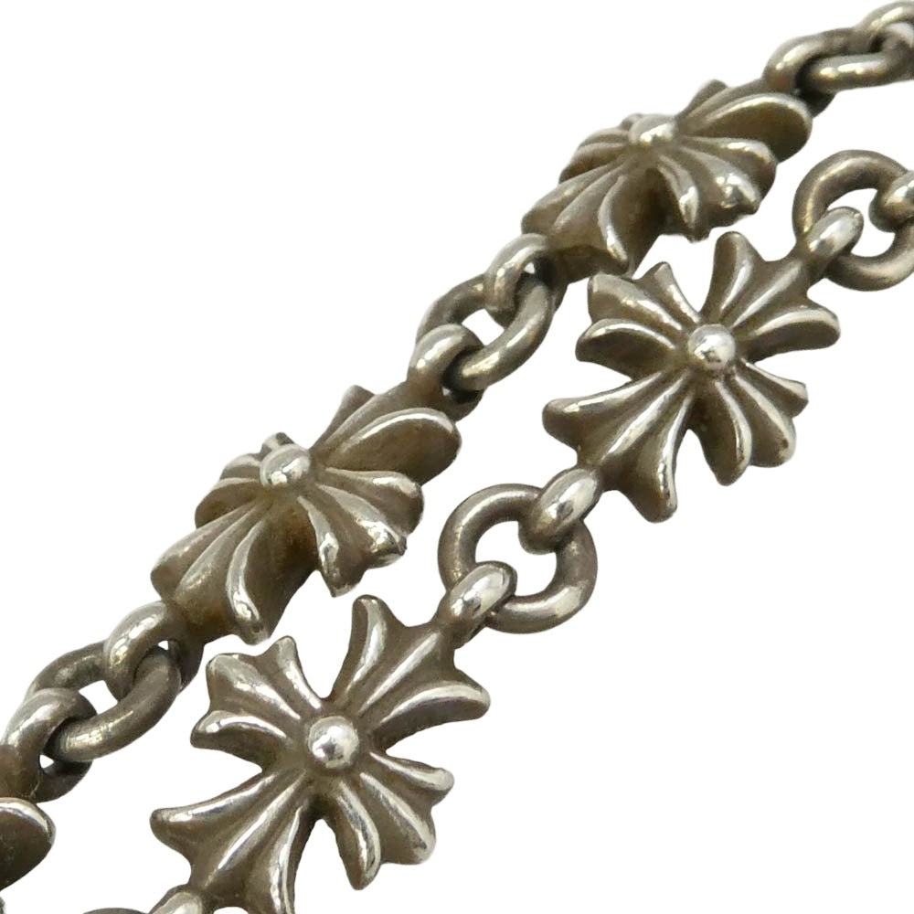 CHROME HEARTS クロムハーツ（原本無） ビヨンドクール購入証明書付属 24inch CHKE CHN TNYE W CH CRS タイニーE チョークチェーン ロザリオ ネックレス シルバー系【中古】