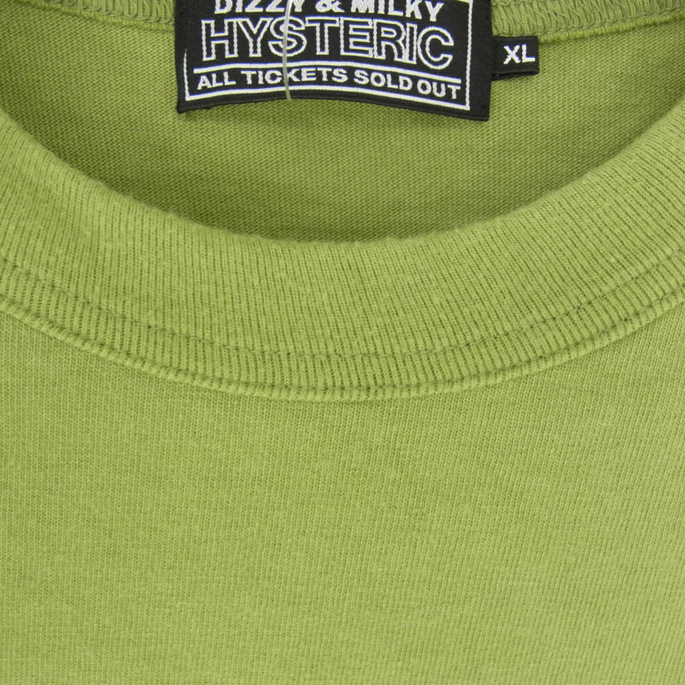 HYSTERIC GLAMOUR ヒステリックグラマー 02231CT24 GOOD DAY 五分袖 Tシャツ カットソー グリーン系 XL【中古】