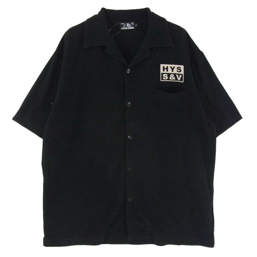 HYSTERIC GLAMOUR ヒステリックグラマー 22SS 02211CH02 SECRET SERVICE バックガール プリント 半袖シャツ ブラック系 L【中古】