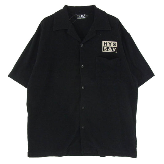HYSTERIC GLAMOUR ヒステリックグラマー 22SS 02211CH02 SECRET SERVICE バックガール プリント 半袖シャツ ブラック系 L【中古】
